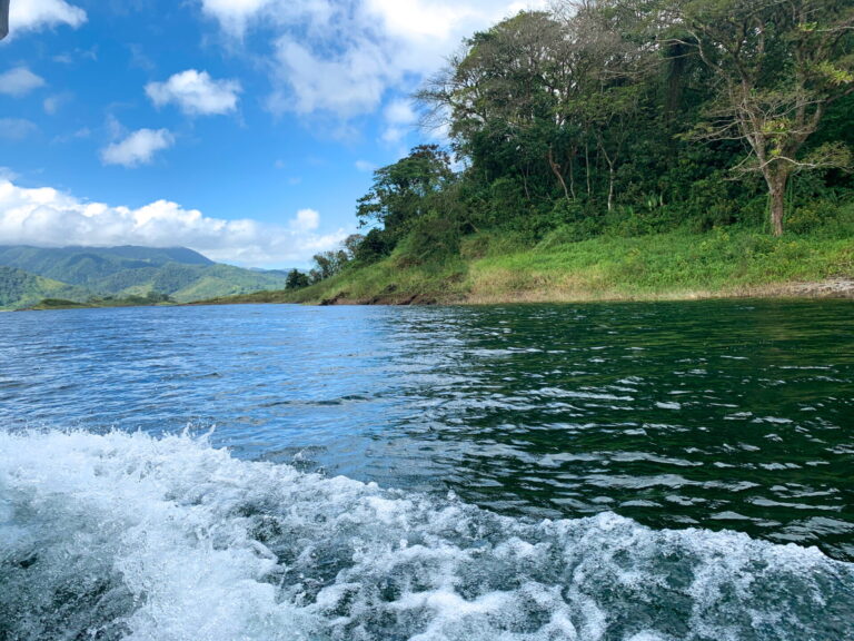 Jeep boat jeep across Lake Arenal