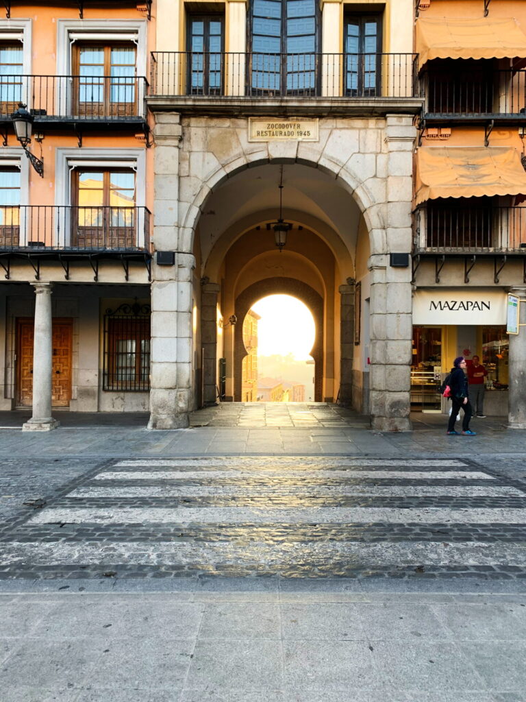 View of a square in Toledo