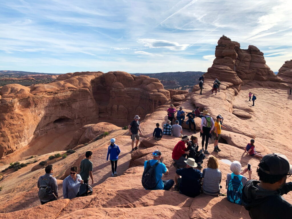 Crowds at Delicate Arch