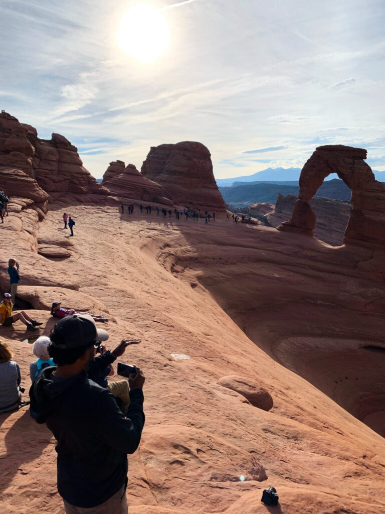 Crowds at Delicate Arch