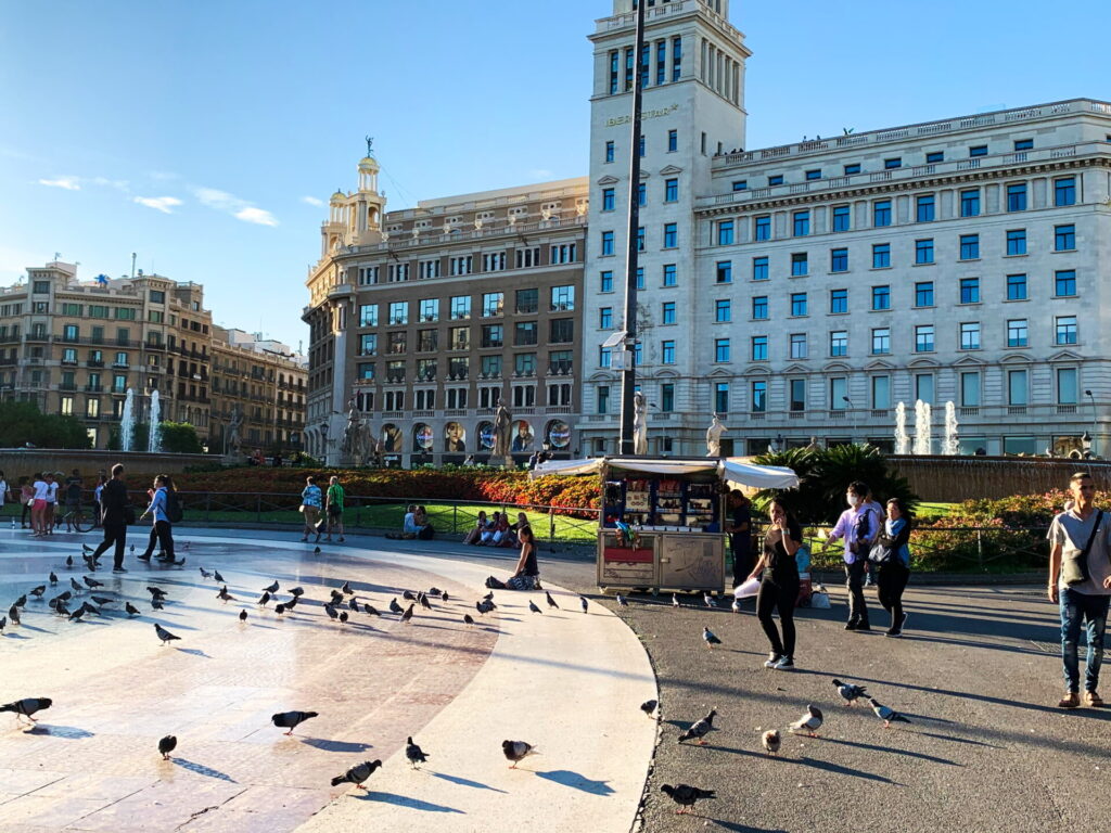 Plaza de Catalunya in Barcelona