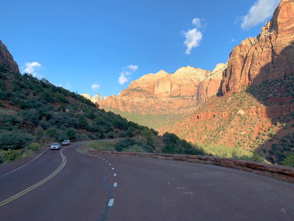 On the Highway Through Zion National Park