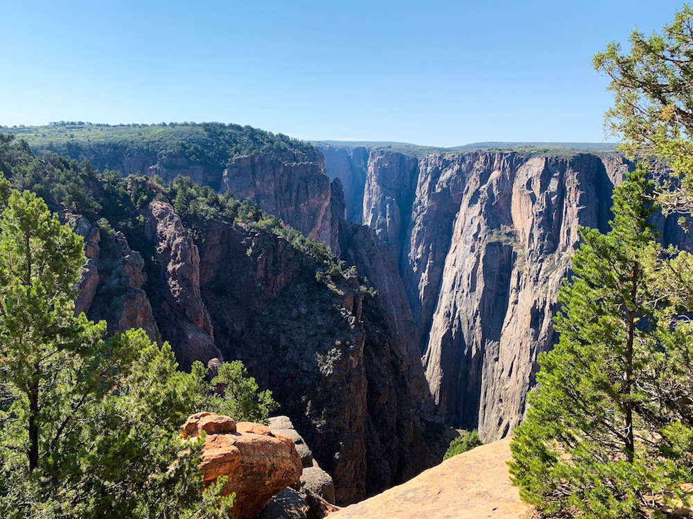 A view from the north rim of Black Canyon of the Gunnison
