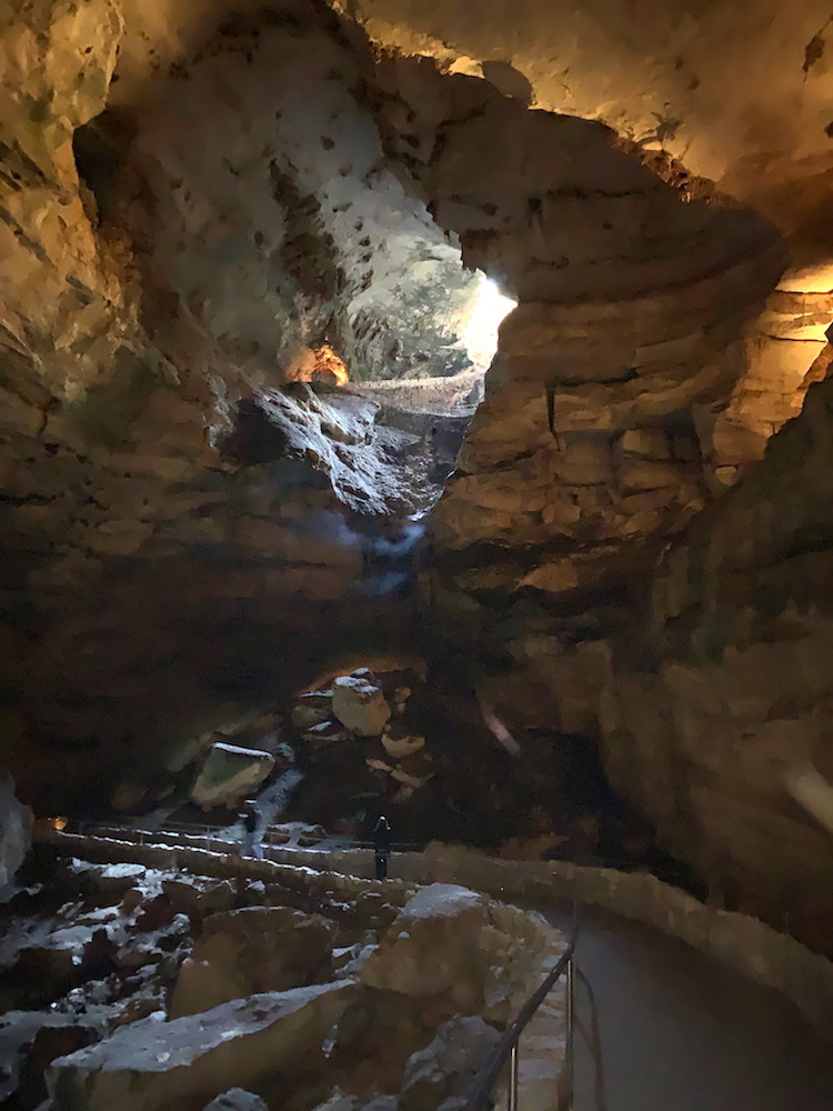 Looking back at the entrance to Carlsbad Caverns