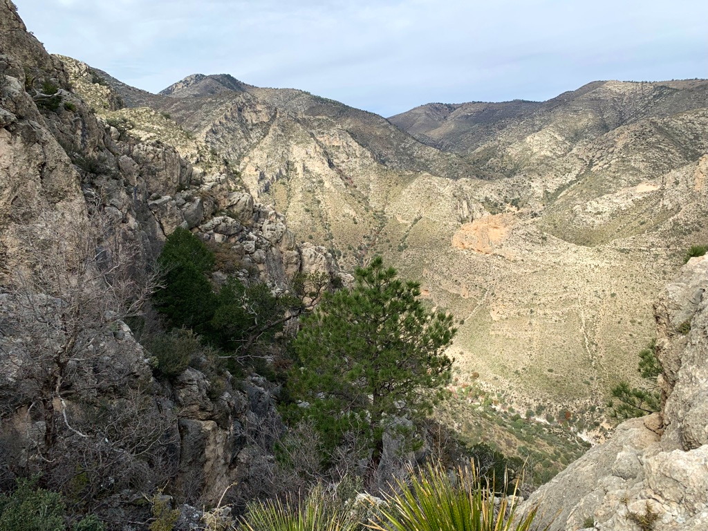 View of the mountains at Guadalupe Mountains National Park