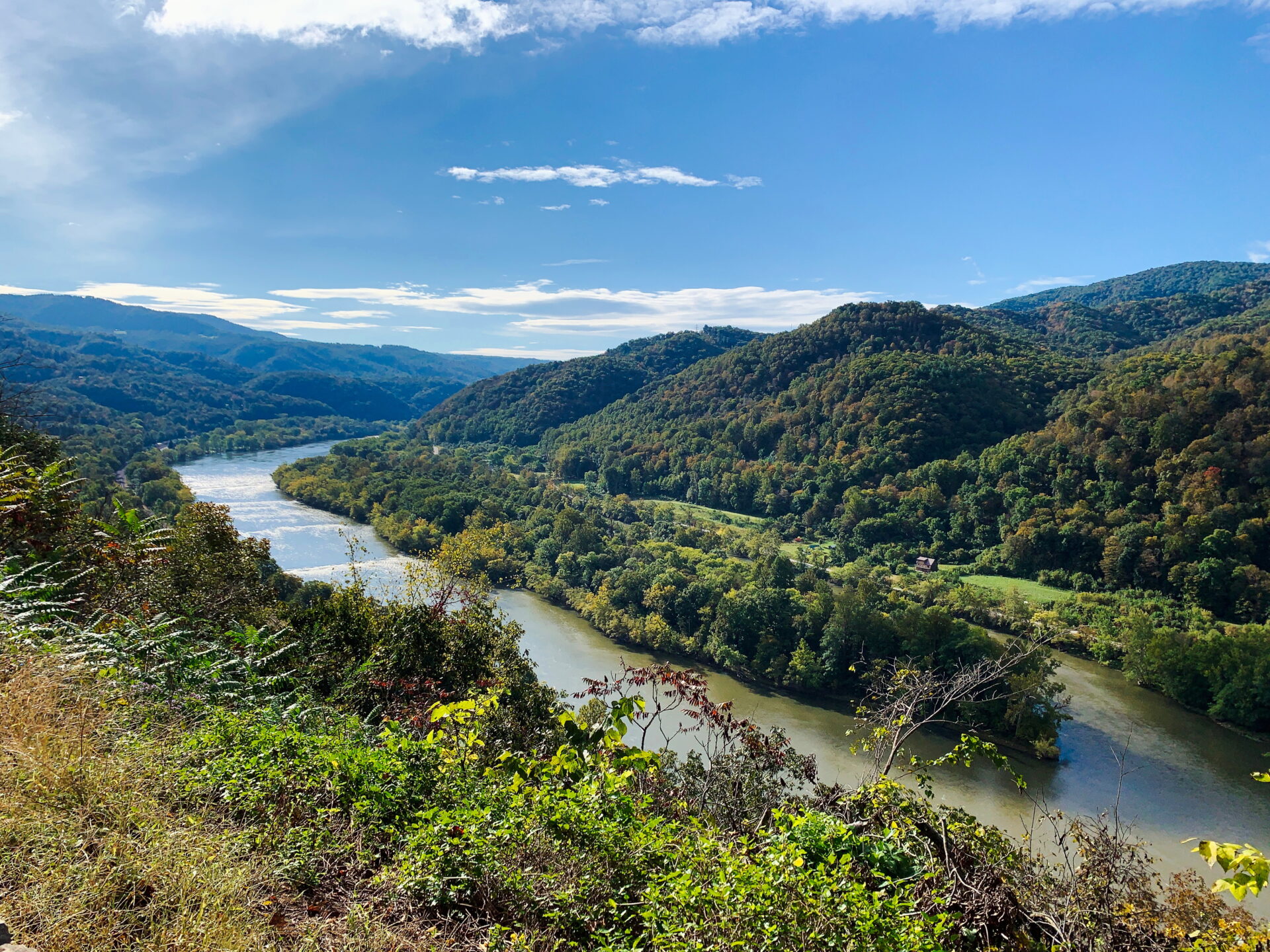 View of Sandstone Falls area of New River Gorge National Park