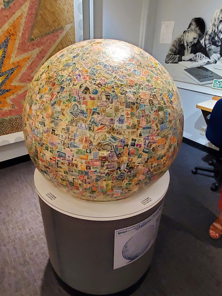World's Largest Ball of Postage Stamps