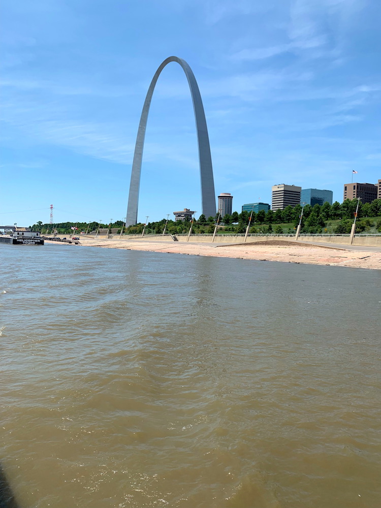 View of St. Louis Arch from the Riverboat