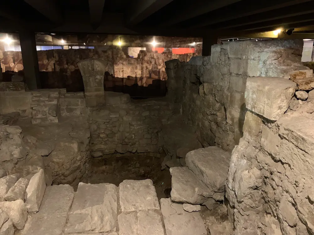 Inside the Archeological Museum in Paris