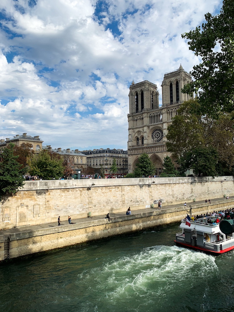View of Notre Dame from across the River Siene
