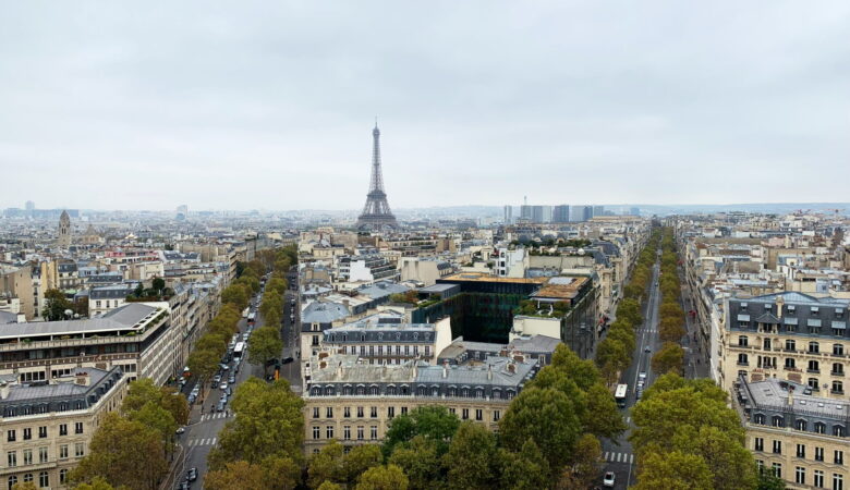 View of the Eiffel Tower from the Arc di Triomphe