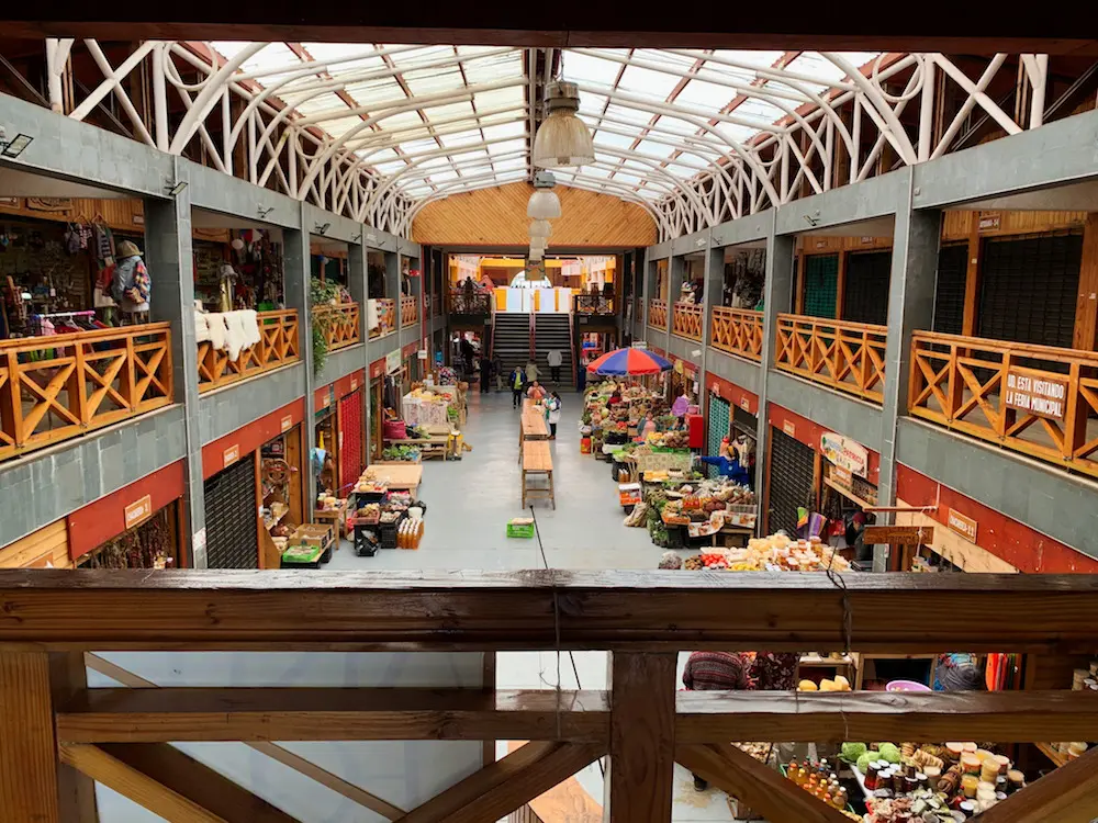 A market in Ancud, Chile on the island of Chiloé