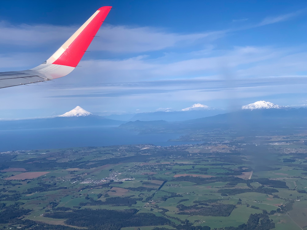 View from the airplane leaving Puerto Montt