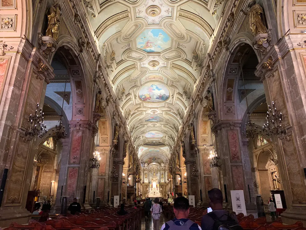 Inside the Santiago Cathedral