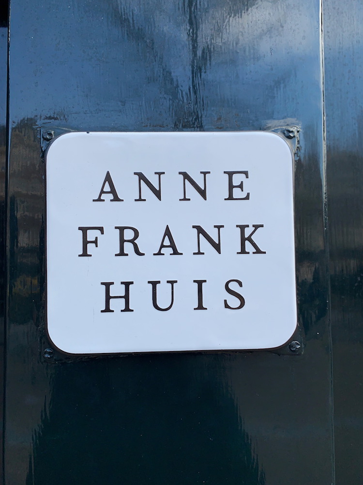 Sign for the Anne Frank House