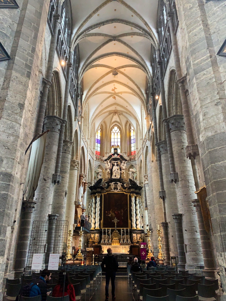 Inside St. Nicholas' Church in Ghent
