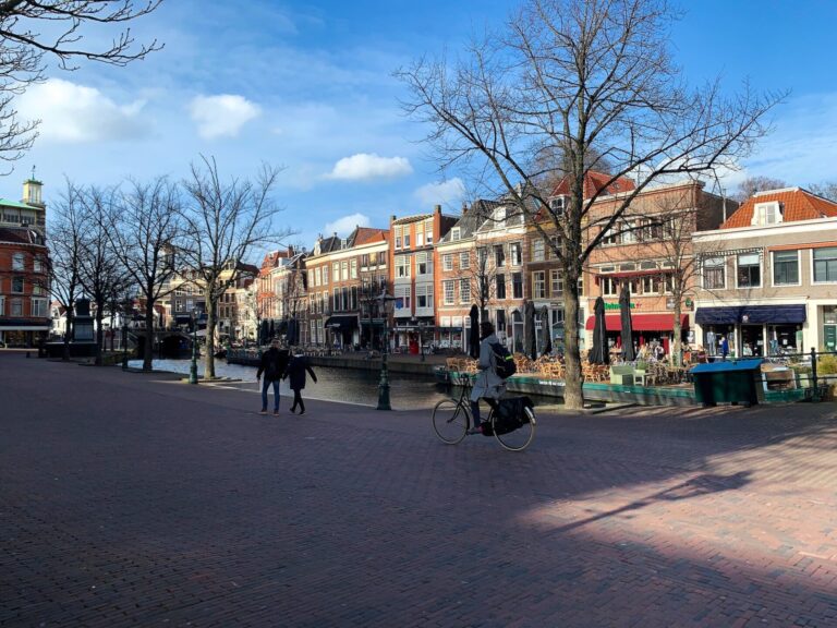 A canal in Leiden, Netherlands