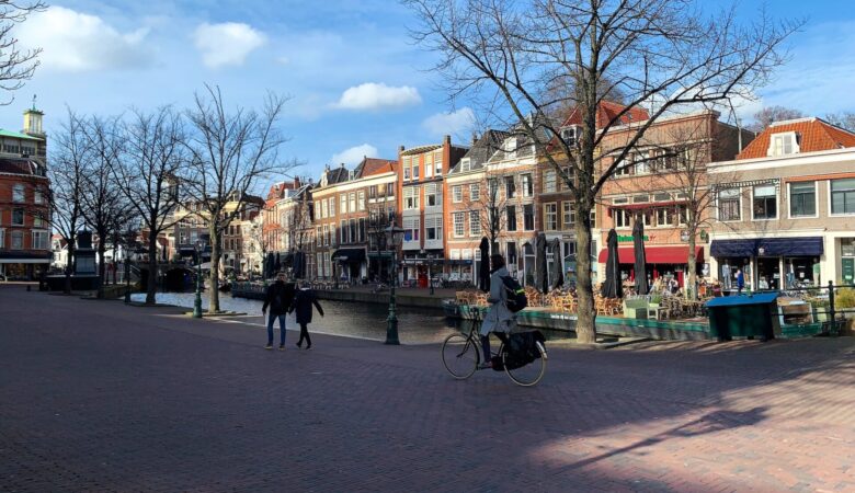 A canal in Leiden, Netherlands