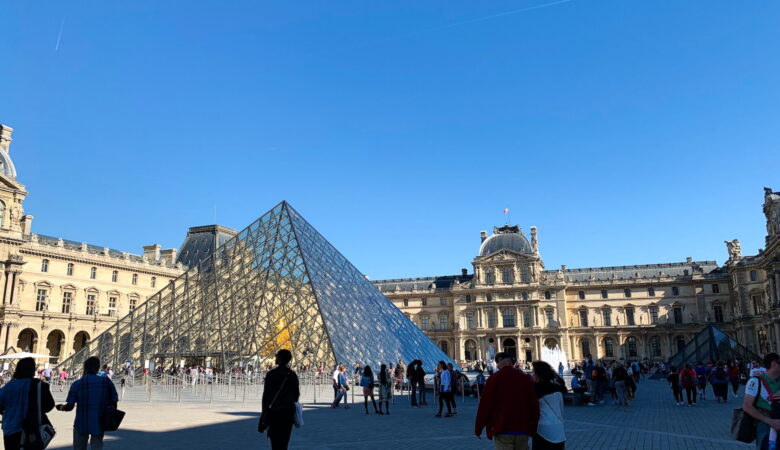 Pyramid Entrance at the Louvre in Paris