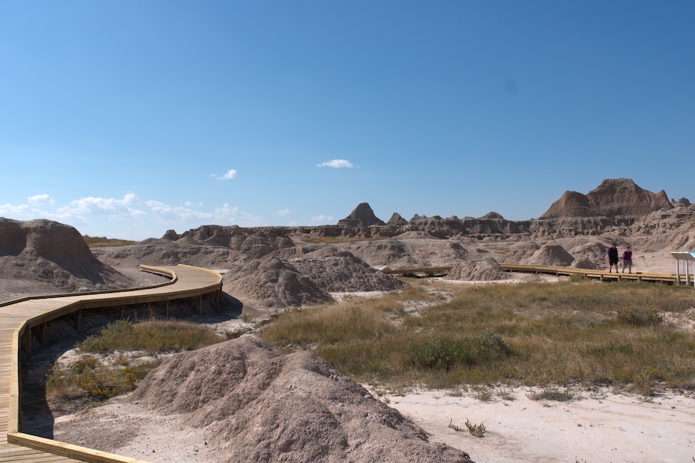 Fossil exhibit trail at Badlands National Park