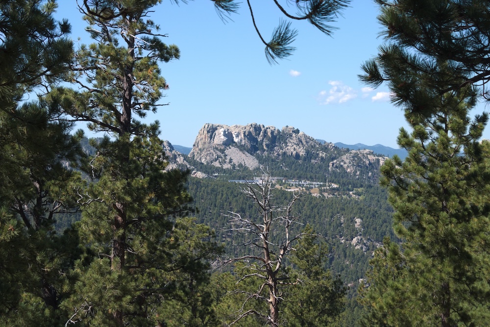 View of Mount Rushmore from the Peter Norbeck Overlook at Custer State Park