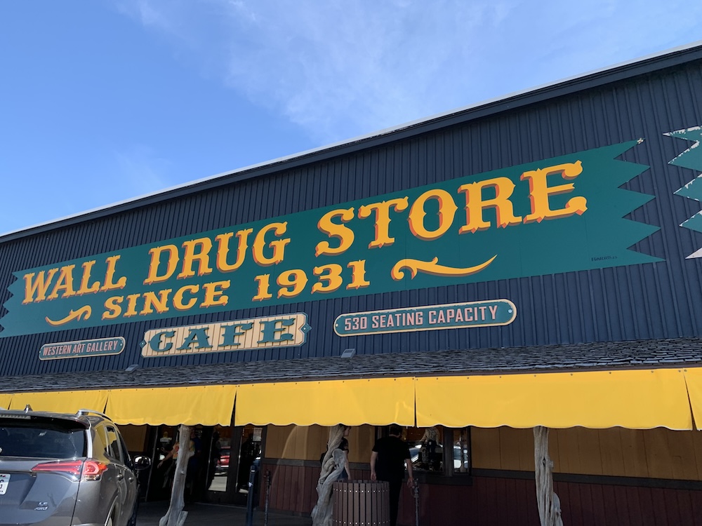 Sign for Wall Drug in Wall, South Dakota
