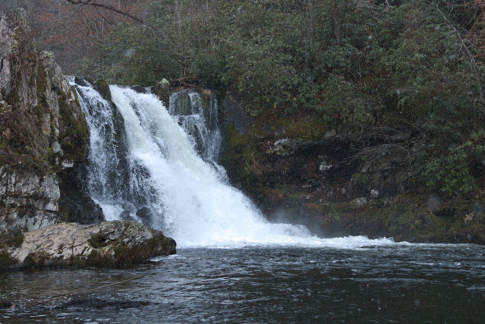 Abrams Falls on the Cades Cove Scenic Loop at Great Smoky Mountains National Park