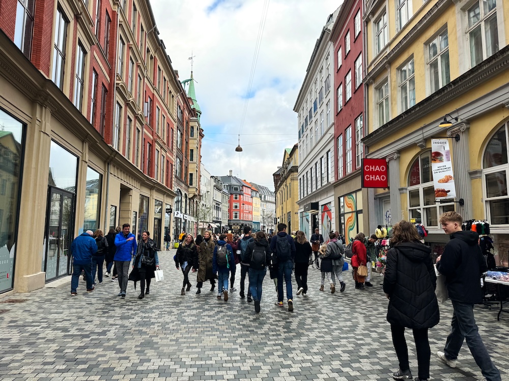 Pedestrian street in Copenhagen