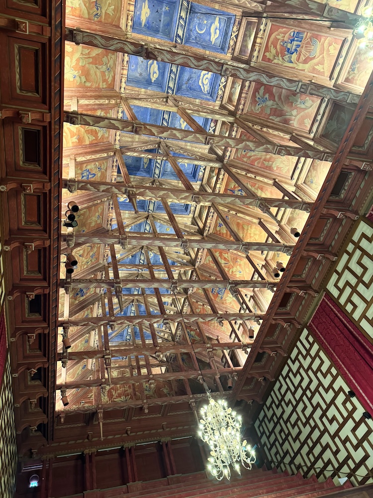 Decorated ceiling of a room in Stockholm's City Hall