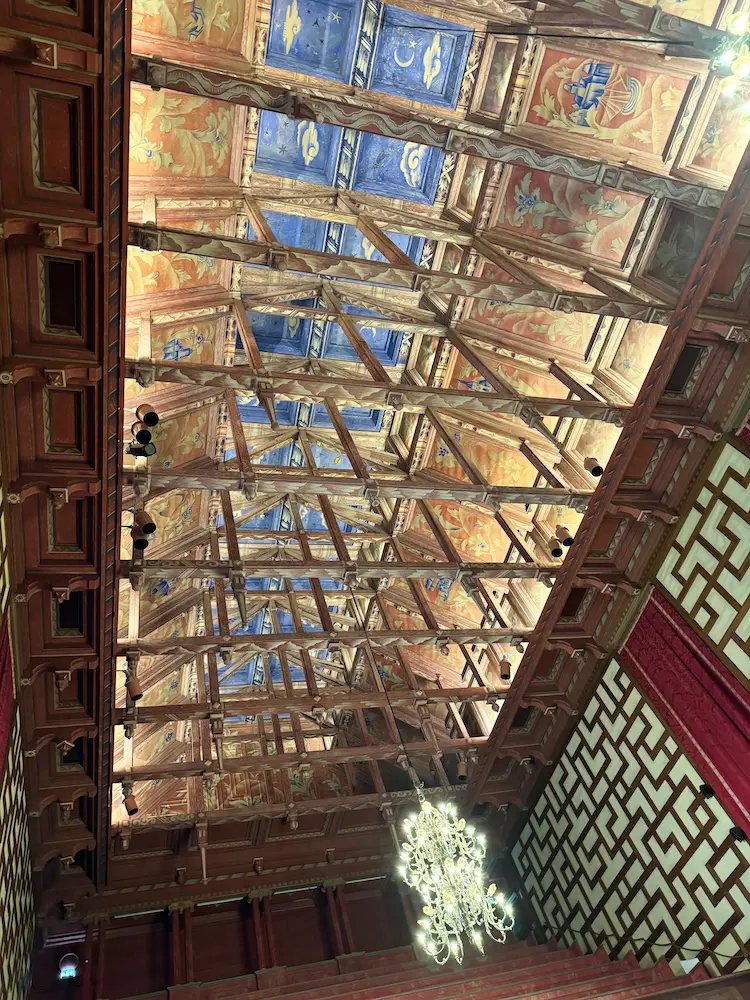 Decorated ceiling of a room in Stockholm's City Hall