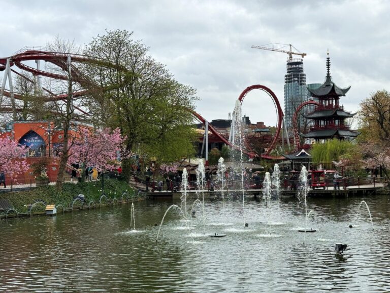 Rides at Tivoli Gardens in Copenhagen