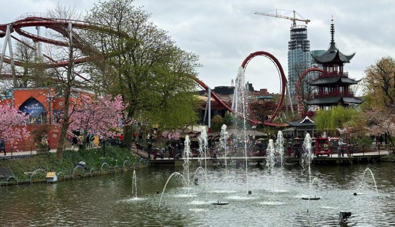 Rides at Tivoli Gardens in Copenhagen