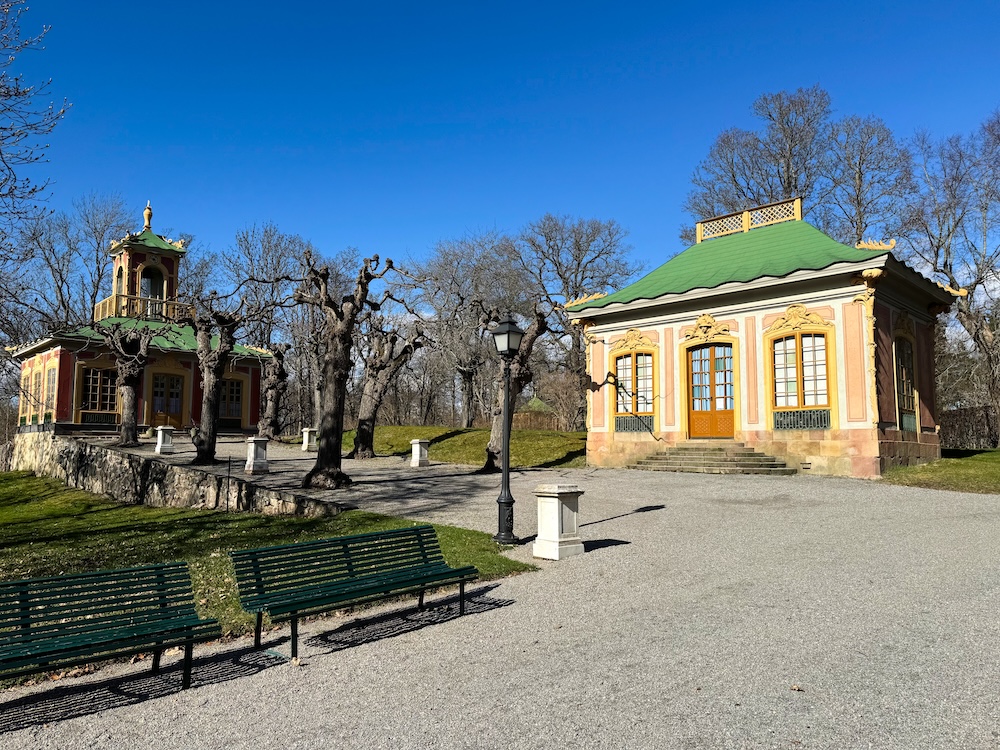 Buildings in the gardens of Drottningholm Slott