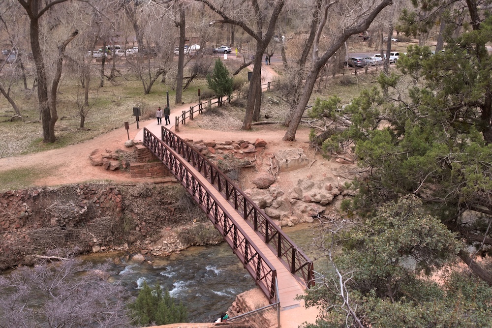 Bridge at the Emerald Pools Trail at Zion National Park