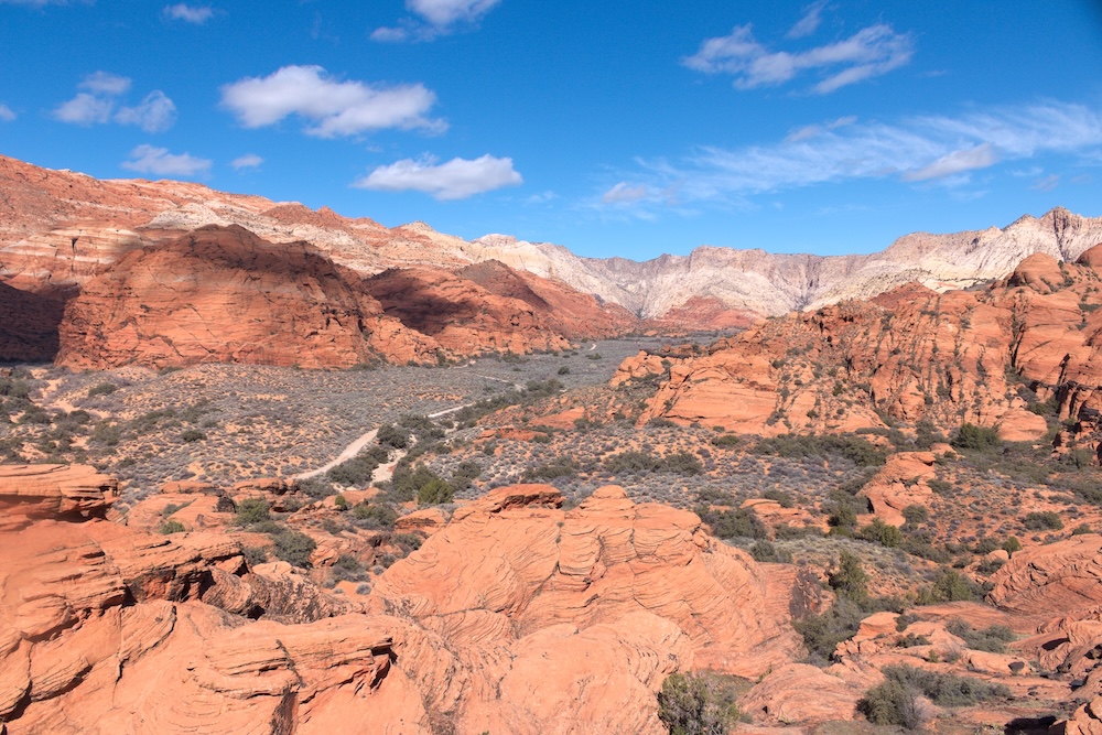 View of the surrounding mountains at Snow Canyon State Park