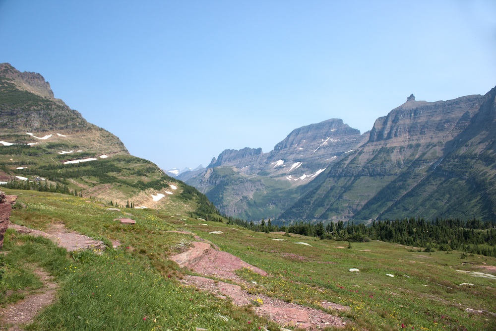 Views along the trail to Hidden lake Overlook