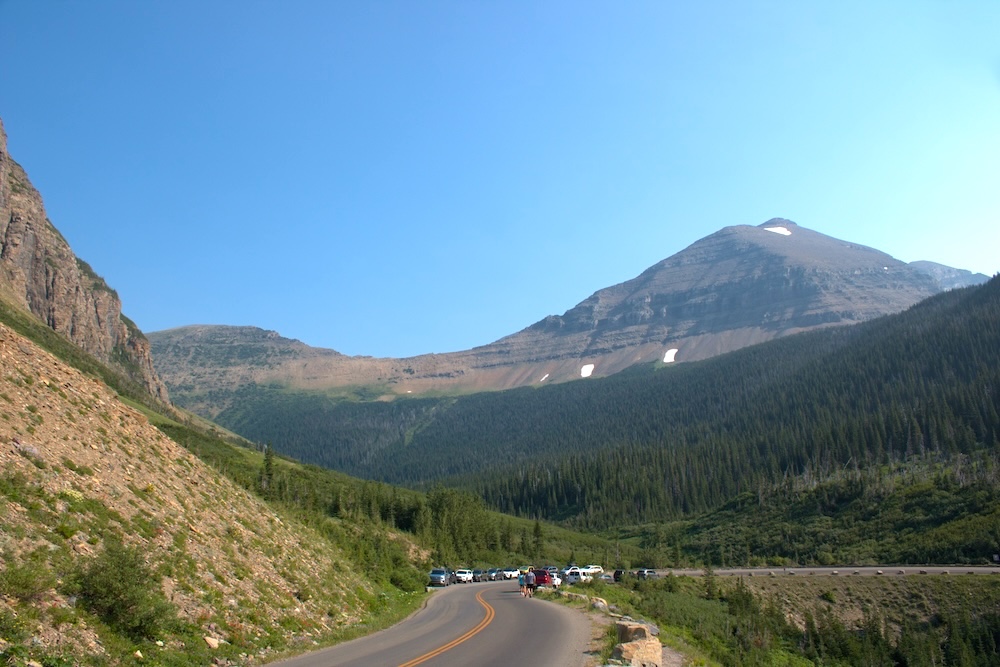 Going to the Sun Road at Siyeh Bend