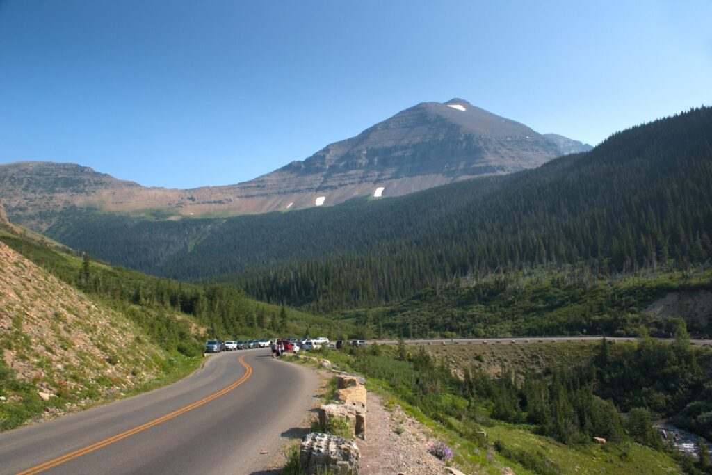 Going to the Sun Road at Siyeh Bend