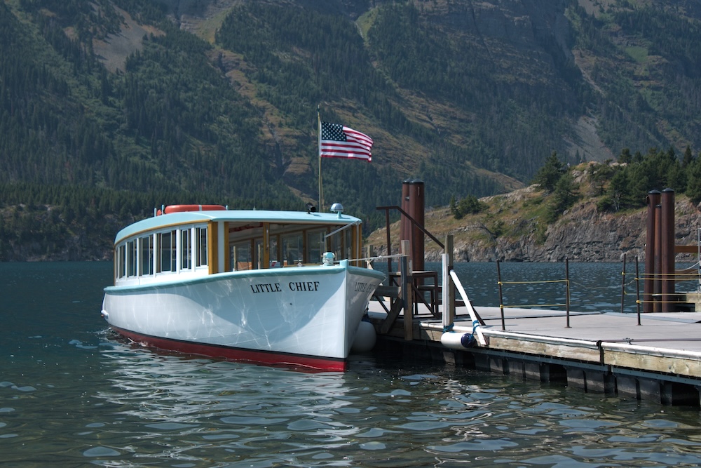 Little Chief boat on St. Mary Lake