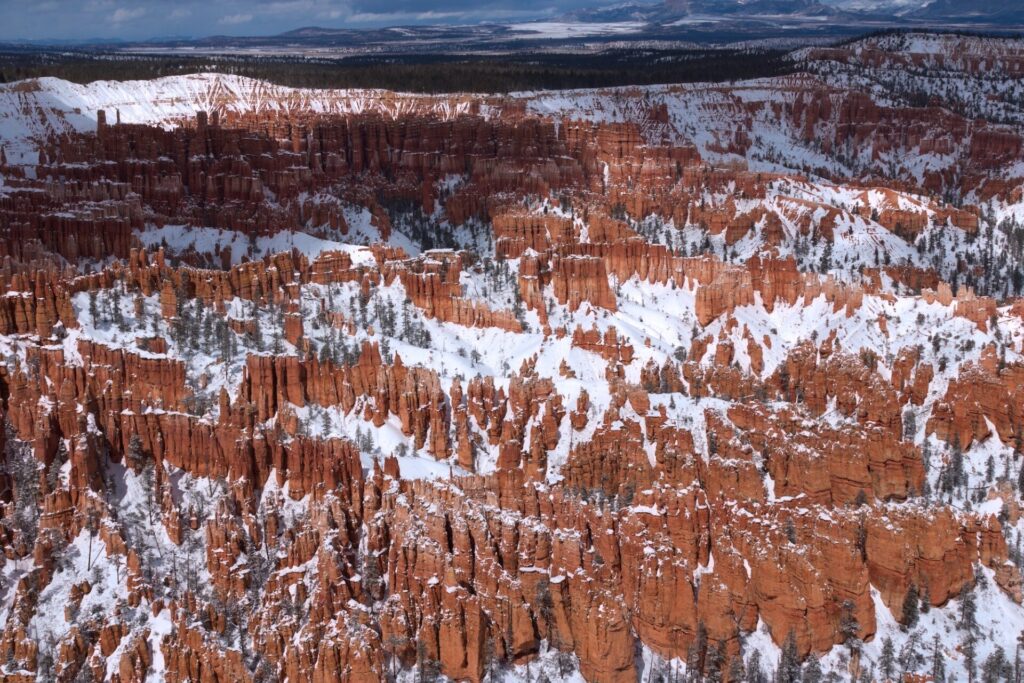 Bryce Point at Bryce Canyon in the winter