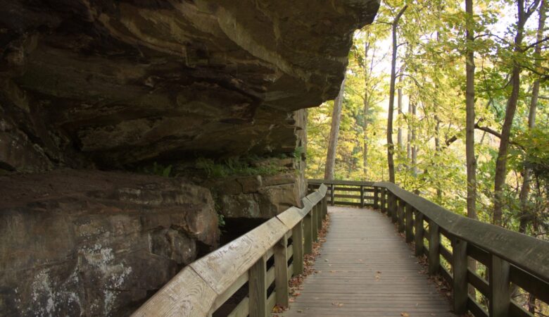 Boardwalk at Brandywine Falls at Cuyahoga Valley National Park