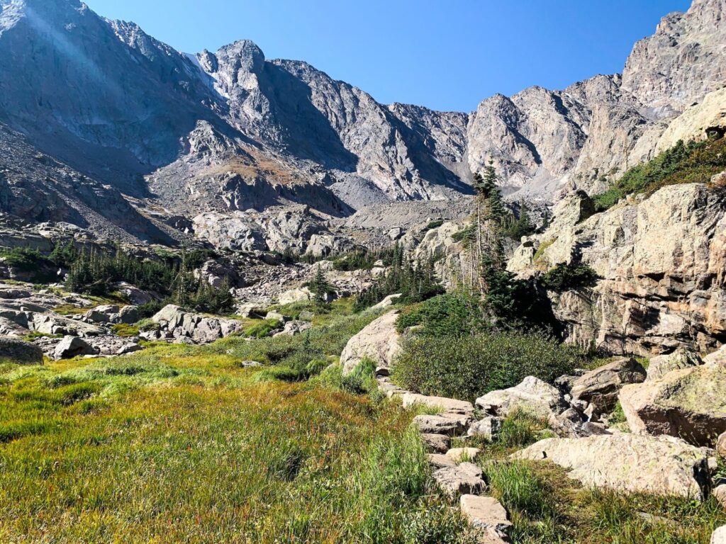 Trail to Sky Pond at Rocky Mountain National Park