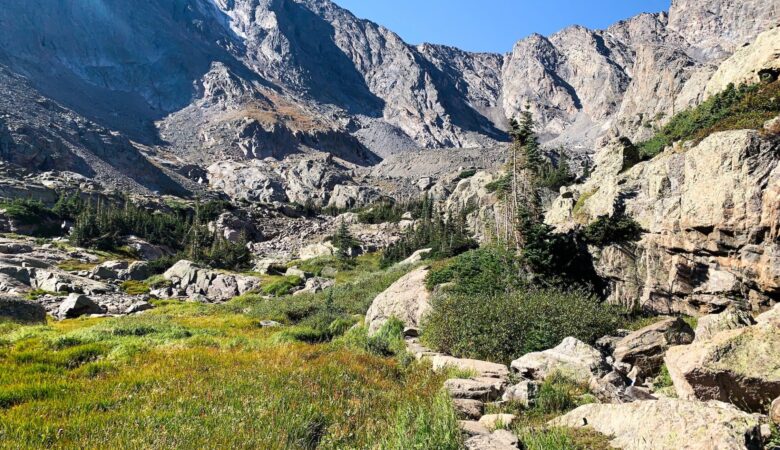 Trail to Sky Pond at Rocky Mountain National Park