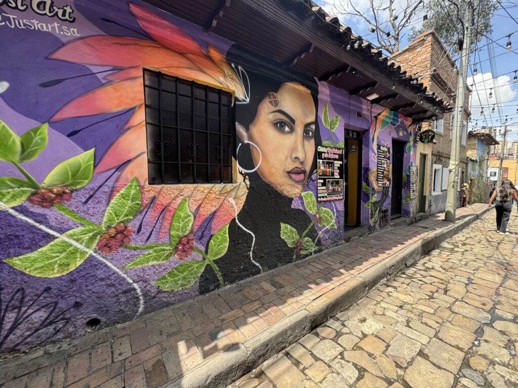 Street art in La Candelaria in Bogota, Colombia