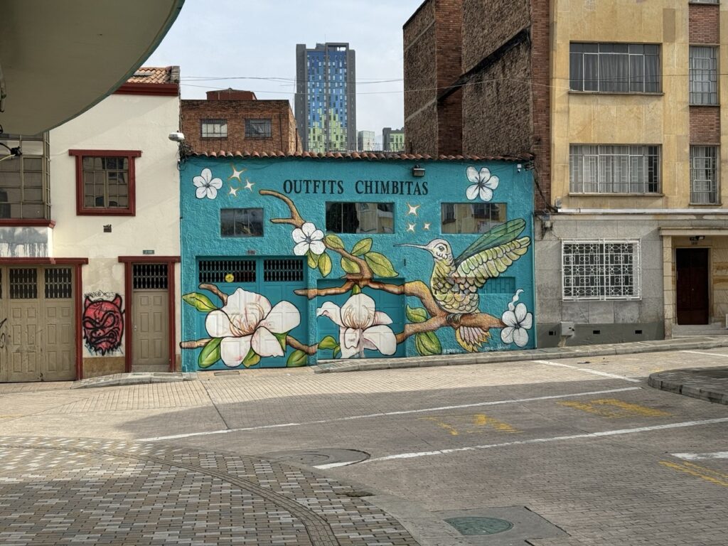 Street art in La Candelaria in Bogota, Colombia