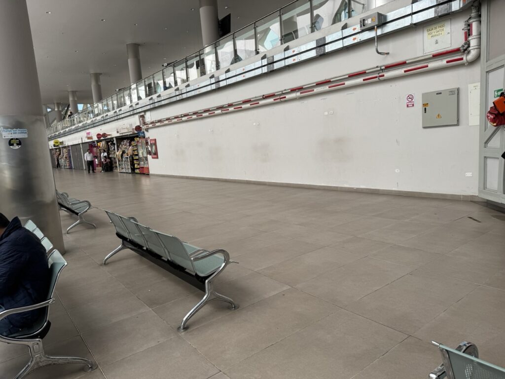 Waiting area in Tunja bus station