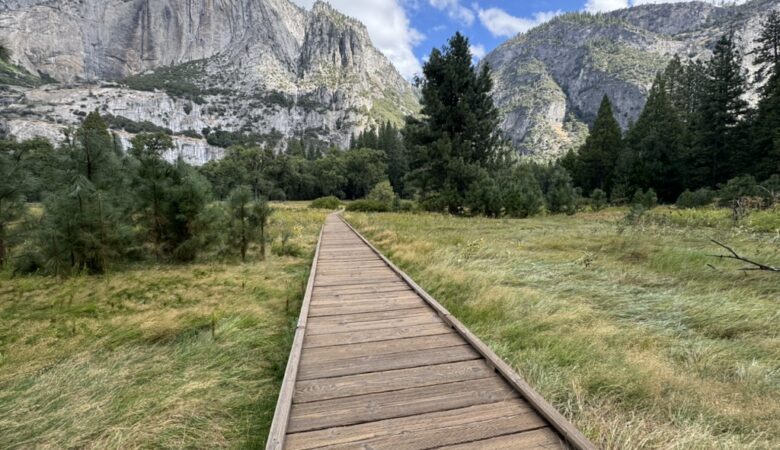 Boardwalk through Cook's Meadow at Yosemite National Park