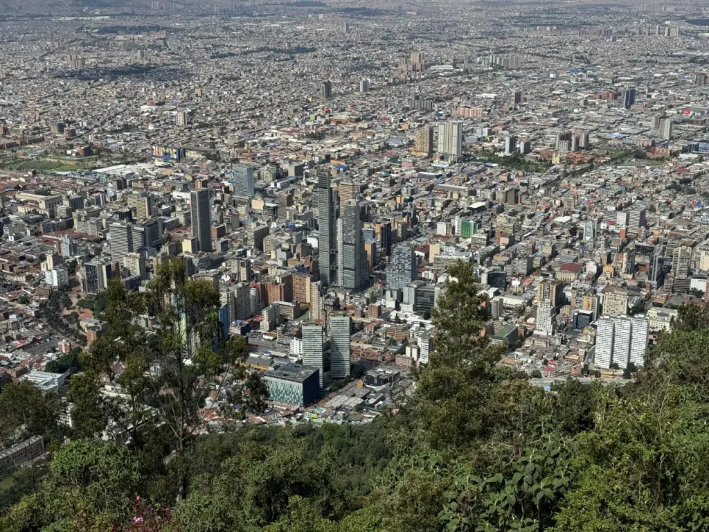 View of Bogotá from Monseratte