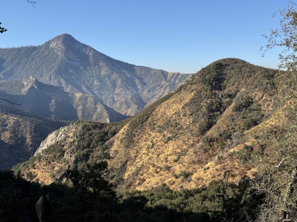 Mountain view of Sequoia National Park along the Generals Highway