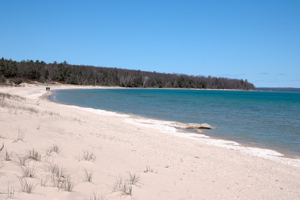 Beach along the Hotz Trial at Newport State Park